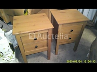 2 houten nachtkastjes - afbeelding 3 van  4