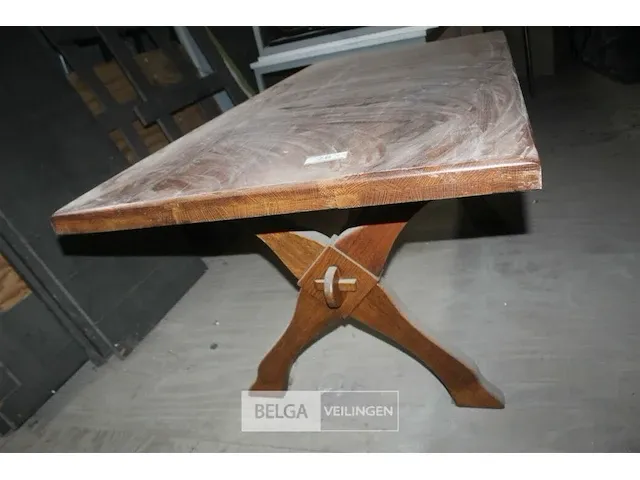 2 houten tafels - afbeelding 3 van  4