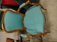 2 houten vintage zetels louis xv stijl - afbeelding 3 van  4