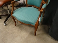 2 houten vintage zetels louis xv stijl - afbeelding 4 van  4