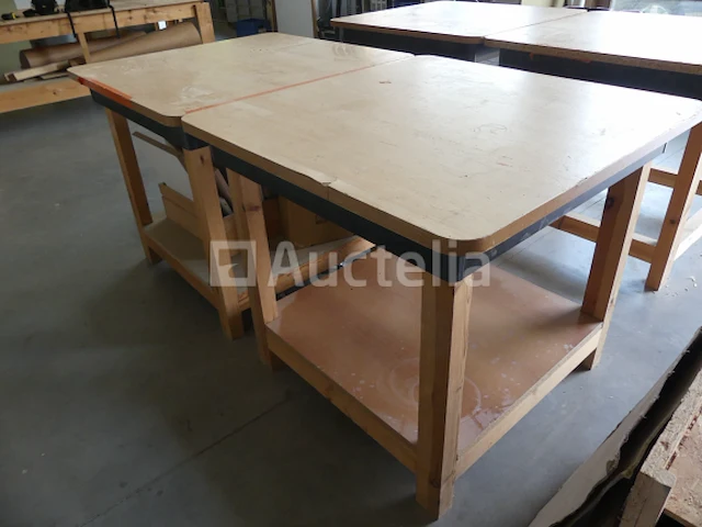 2 houten werktafels - afbeelding 5 van  5