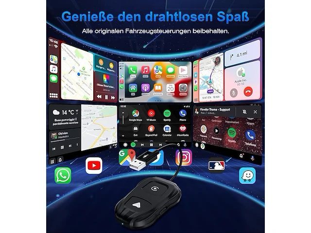 2-in-1 carplay android auto draadloze adapter - afbeelding 4 van  5