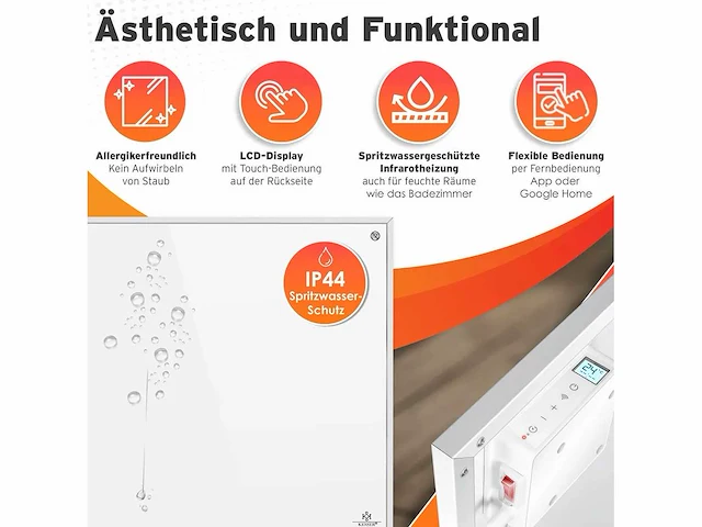 2-in-1 infrarood energiebesparende infrarood verwarming - 700w - afbeelding 4 van  9