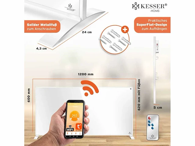 2-in-1 infrarood energiebesparende infrarood verwarming - 700w - afbeelding 8 van  9