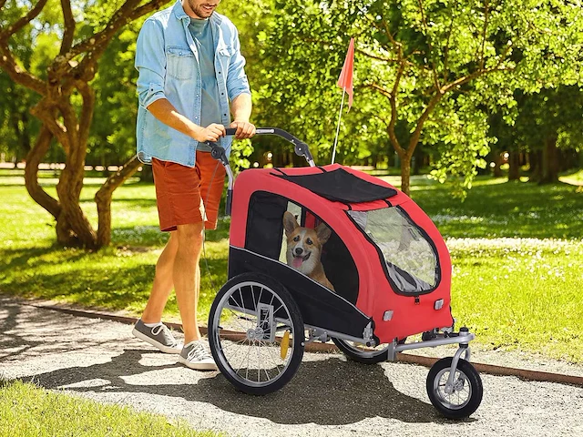 2-in-1 jogger fietskar voor dieren - afbeelding 1 van  6