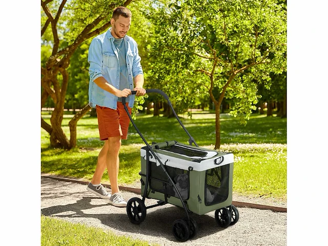 2 in 1 opvouwbare hondenbuggy - afbeelding 2 van  5
