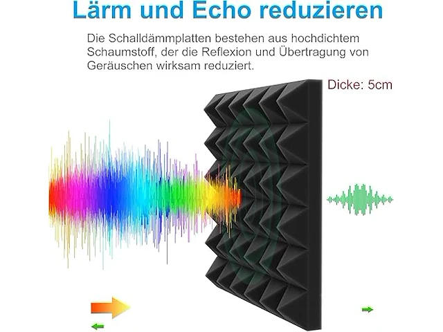 2 inch akoestisch schuim geluidsisolatie - afbeelding 2 van  4