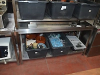 2 inox leggers, 2 inox werktafels 1,60 m (20,23) - afbeelding 3 van  5