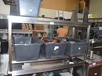2 inox leggers, 2 inox werktafels 1,60 m (20,23) - afbeelding 4 van  5