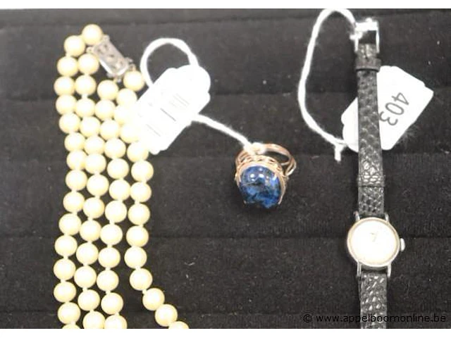2 kettingen, vintage hologe en ring - afbeelding 3 van  4
