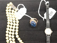 2 kettingen, vintage hologe en ring - afbeelding 3 van  4