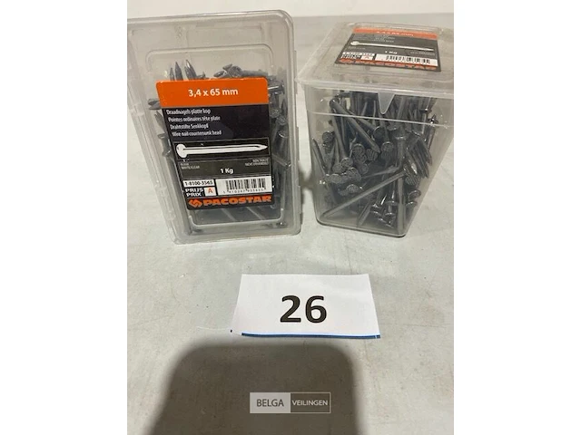 2 kg draadnagels met platte kop 3,4x65mm - afbeelding 3 van  3