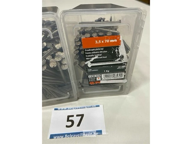 2 kg draadnagels met platte kop 3,5 x 70 mm - afbeelding 3 van  3