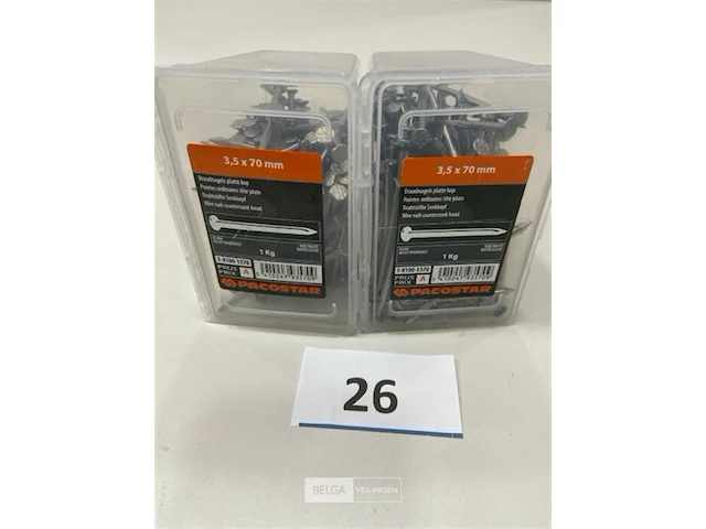 2 kg draadnagels met platte kop 3,5x70mm - afbeelding 1 van  3