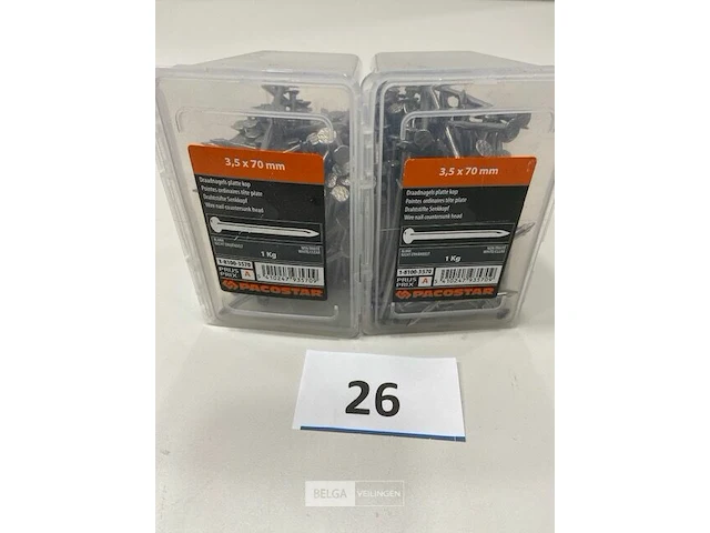 2 kg draadnagels met platte kop 3,5x70mm - afbeelding 1 van  3