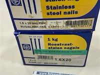 2 kg rvs nagels met platte kop 1,6 x 20 mm - afbeelding 3 van  3