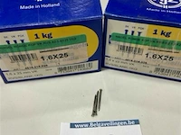 2 kg rvs nagels met ronde kop 1,6 x 25 mm - afbeelding 1 van  3