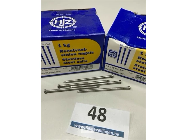 2 kg rvs nagels met ronde kop 3,4 x 80 mm - afbeelding 3 van  3