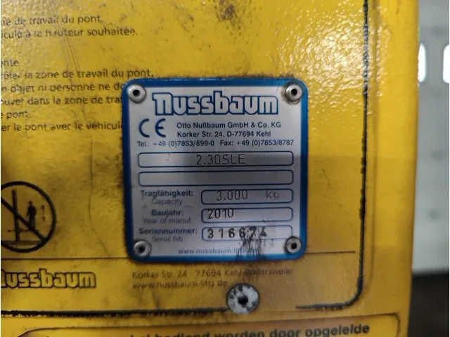 2 koloms hydraulische hefbrug nussbaum 2,30sl - afbeelding 11 van  15