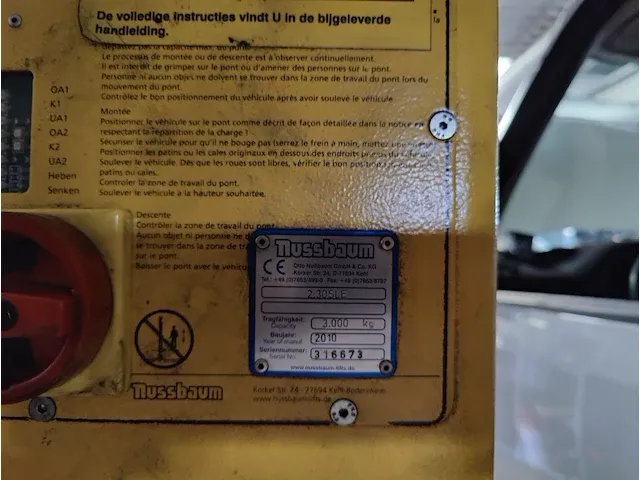 2 koloms hydraulische hefbrug nussbaum 2,30sl - afbeelding 9 van  11