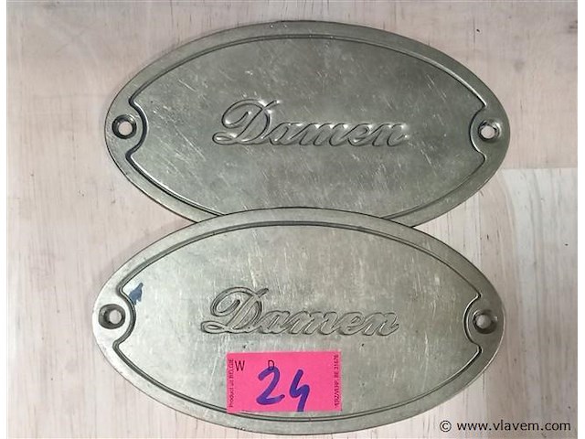 2 koperen plaatjes wc dames - afbeelding 1 van  1