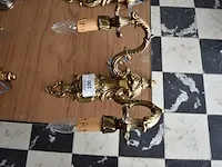 2 koperen wandappliquen met 2 lichtpunten - afbeelding 3 van  5