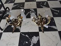 2 koperen wandappliquen met 2 lichtpunten - afbeelding 1 van  5