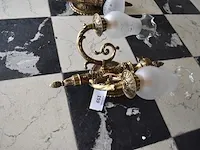 2 koperen wandappliquen met 2 lichtpunten - afbeelding 4 van  5
