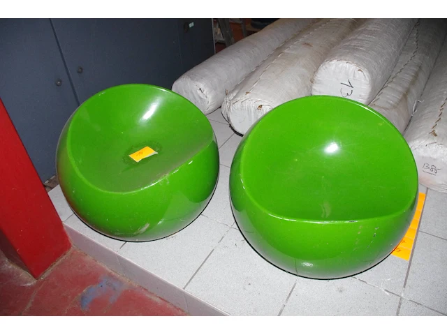 2 kuipstoeltjes pvc appletiser - afbeelding 1 van  2