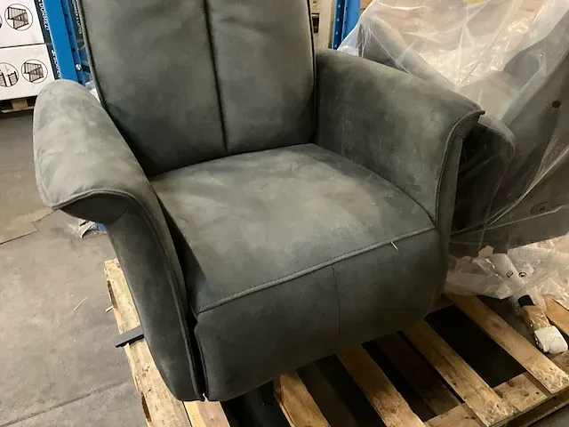 2 kunstlederen relax fauteuils sws destiny, kleur: antraciet 67 - afbeelding 3 van  8