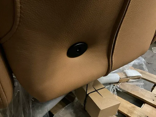 2 kunstlederen relax fauteuils sws destiny, kleur: cognac - afbeelding 6 van  6