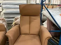 2 kunstlederen relax fauteuils sws destiny, kleur: cognac - afbeelding 3 van  7