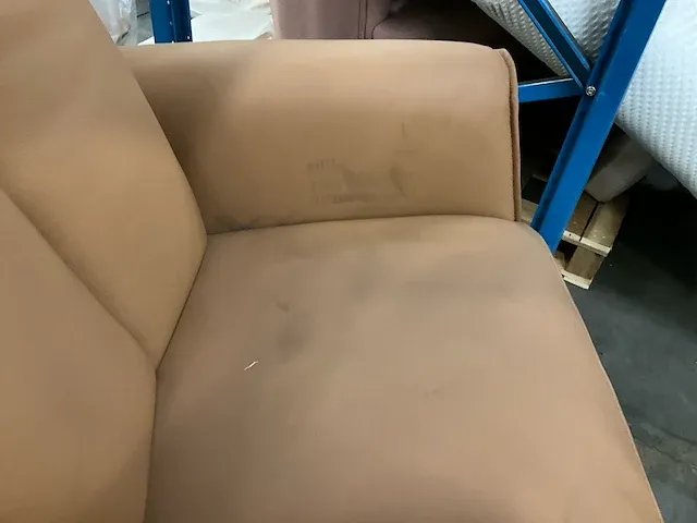 2 kunstlederen relax fauteuils sws destiny, kleur: cognac - afbeelding 4 van  7