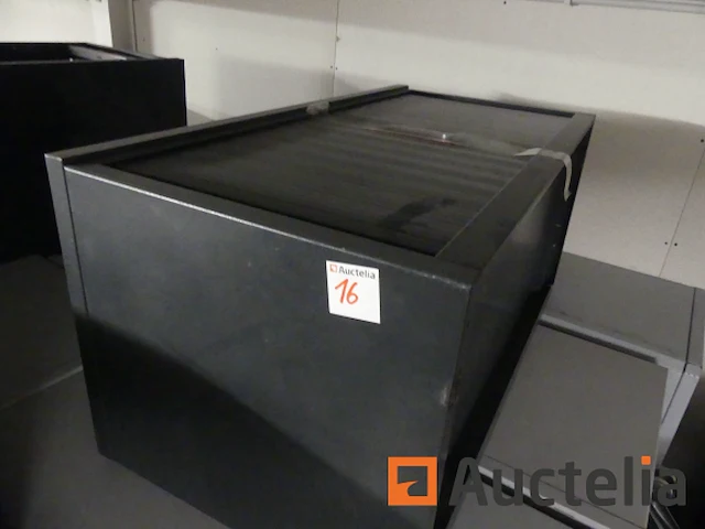 2 lage gordijnkasten, zwarte zwarte gordijnen - afbeelding 4 van  5