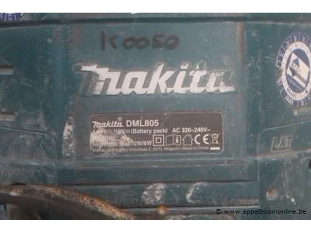 2 lampen makita wo dml805, werking niet gekend - afbeelding 2 van  3