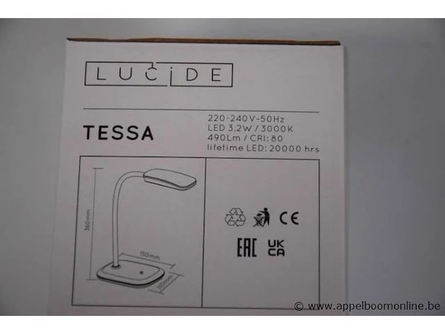 2 led bureaulampen lucide tessa - afbeelding 2 van  2