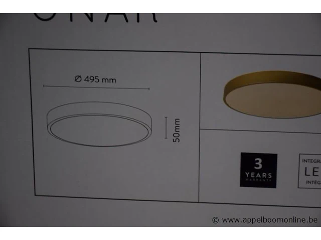 2 led plafondlampen lucide unar - afbeelding 3 van  3