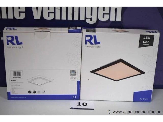 2 led plafondlampen rl alpha - afbeelding 1 van  2