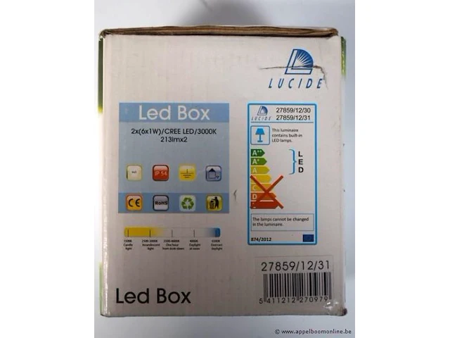 2 led plafondspots lucide led box - afbeelding 3 van  3