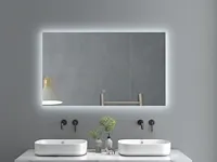 2 led spiegels 100x60 met anti-condens en dim functie nieuw - afbeelding 1 van  3