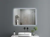 2 led spiegels 80x60cm met anti-condens en dim functie nieuw - afbeelding 1 van  3