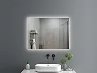 2 led spiegels 80x60cm met anti-condens en dim functie nieuw - afbeelding 2 van  3