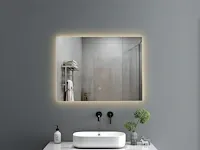 2 led spiegels 80x60cm met anti-condens en dim functie nieuw - afbeelding 3 van  3