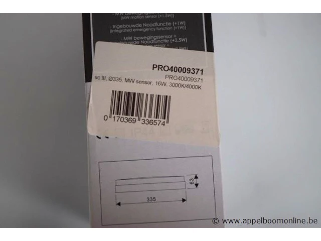 2 led wandlampen prolumia prodisc iii vv sensor - afbeelding 2 van  2