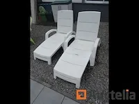 2 ligbedden in wit pvc - afbeelding 2 van  5