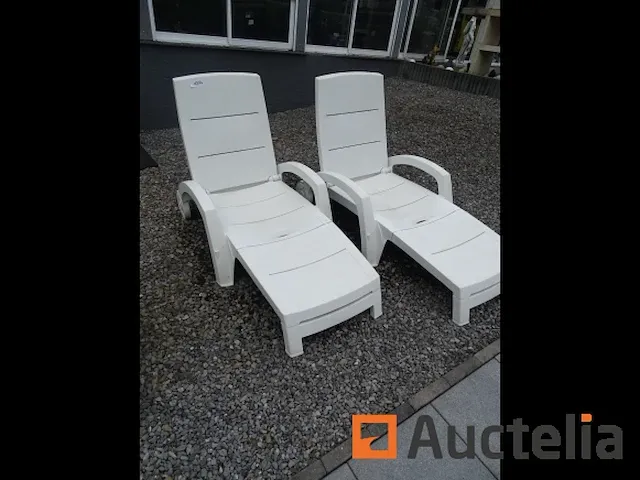 2 ligbedden in wit pvc - afbeelding 5 van  5
