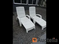 2 ligbedden in wit pvc - afbeelding 5 van  5