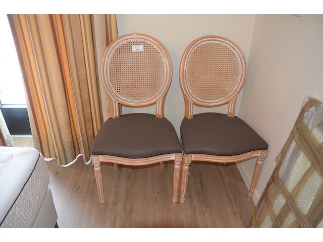 2 louis xv stoelen, barometer - afbeelding 1 van  5