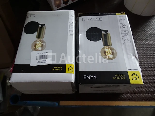 2 lucide enya zwarte wandlampen - afbeelding 1 van  5