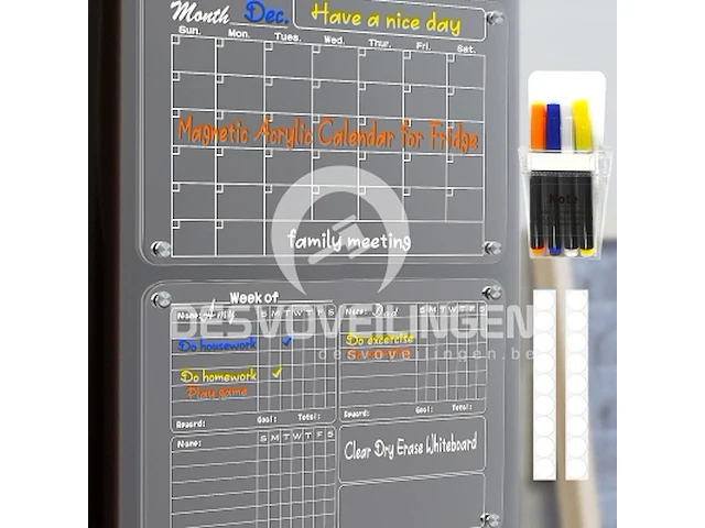 2 magnetische weekplanners - afbeelding 1 van  5